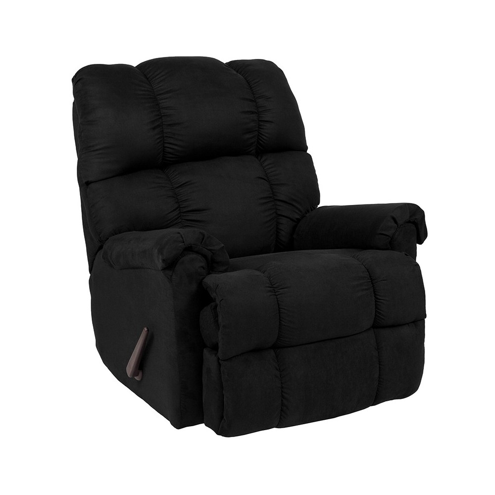 Sierra Black Microfiber Rocker Recliner