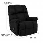 Sierra Black Microfiber Rocker Recliner