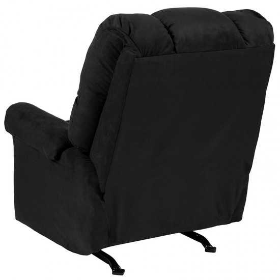 Sierra Black Microfiber Rocker Recliner