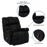 Sierra Black Microfiber Rocker Recliner