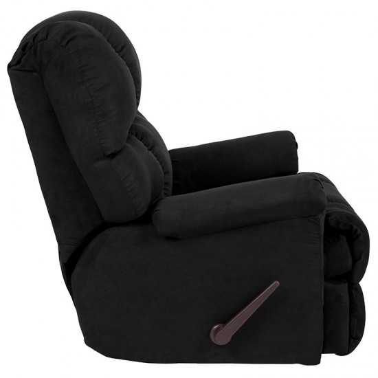 Sierra Black Microfiber Rocker Recliner