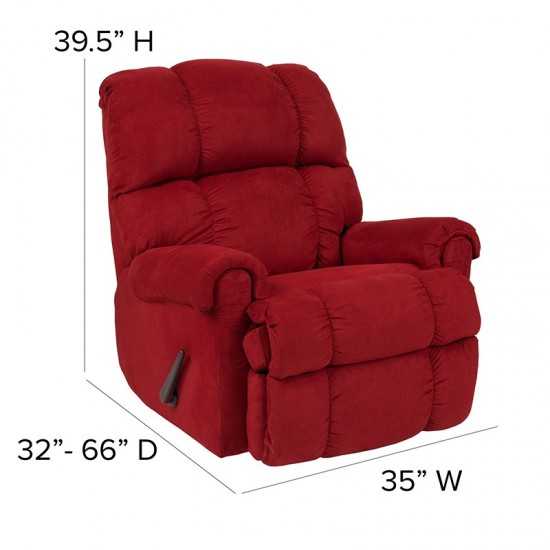 Sierra Cardinal Microfiber Rocker Recliner