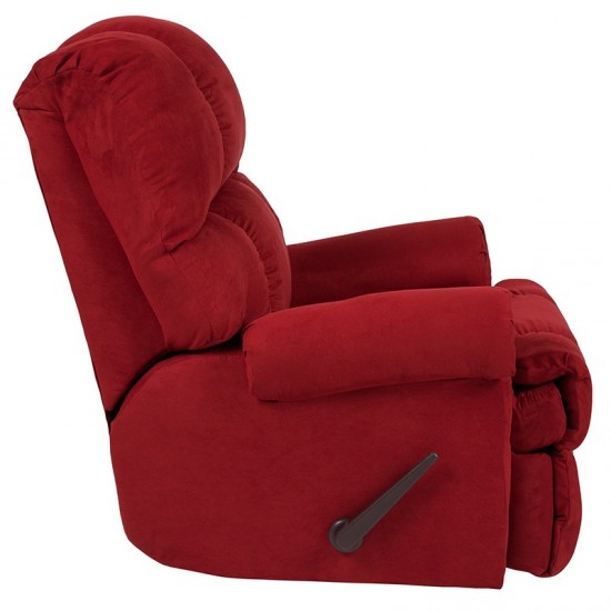 Sierra Cardinal Microfiber Rocker Recliner