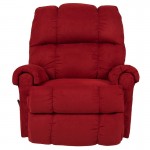 Sierra Cardinal Microfiber Rocker Recliner