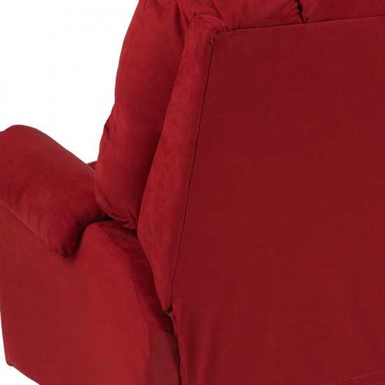 Sierra Cardinal Microfiber Rocker Recliner