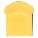 880 lb. Capacity Yellow Full Back Contoured Stack Chair with Gray Powder Coated Sled Base