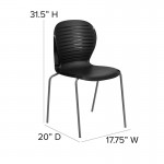 551 lb. Capacity Black Stack Chair