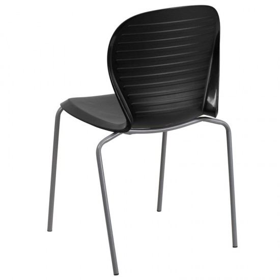 551 lb. Capacity Black Stack Chair