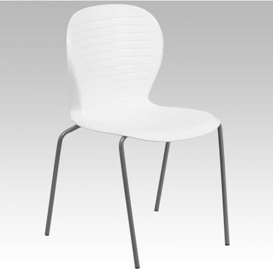 551 lb. Capacity White Stack Chair