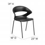 440 lb. Capacity Black Stack Chair