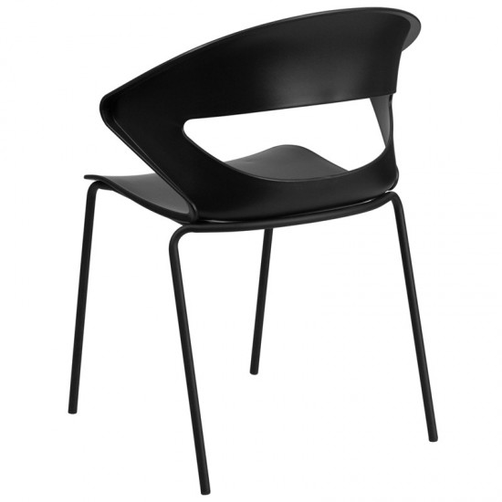 440 lb. Capacity Black Stack Chair