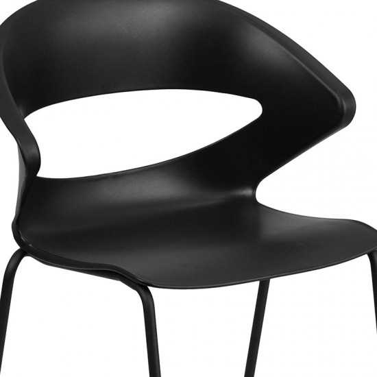 440 lb. Capacity Black Stack Chair