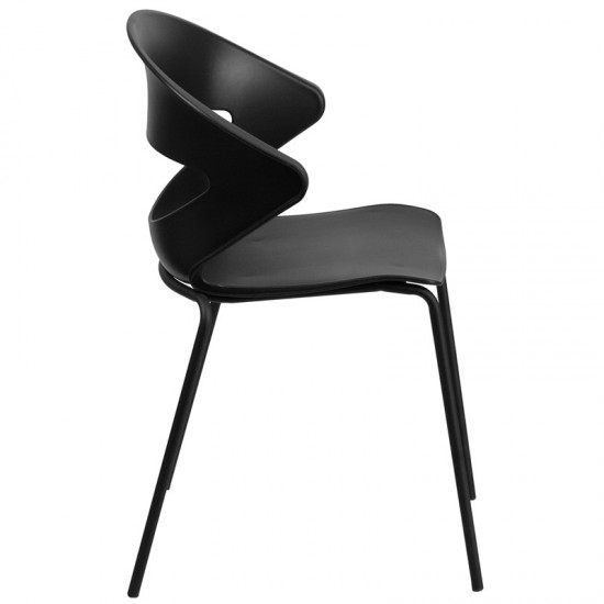 440 lb. Capacity Black Stack Chair