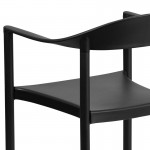 1000 lb. Capacity Black Plastic Cafe Stack Chair