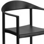 1000 lb. Capacity Black Plastic Cafe Stack Chair