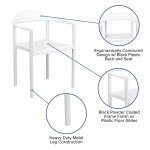 1000 lb. Capacity White Plastic Cafe Stack Chair