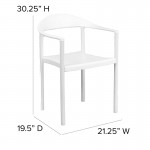 1000 lb. Capacity White Plastic Cafe Stack Chair