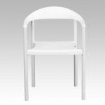 1000 lb. Capacity White Plastic Cafe Stack Chair