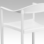 1000 lb. Capacity White Plastic Cafe Stack Chair