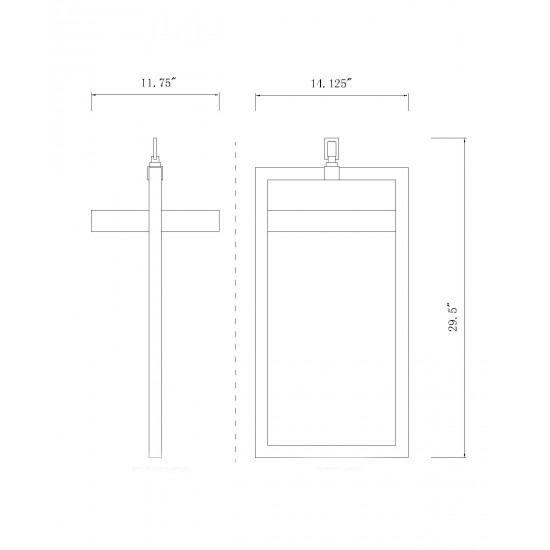 Z-Lite 1 Light Outdoor Chain Mount Ceiling Fixture