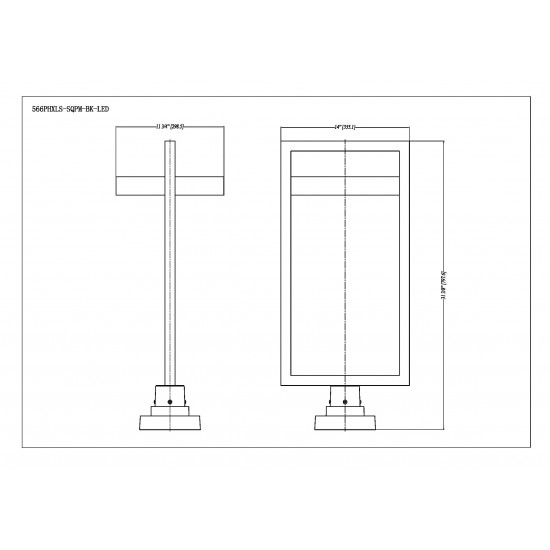 Z-Lite 1 Light Outdoor Pier Mounted Fixture