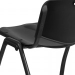 880 lb. Capacity Black Plastic Stack Chair