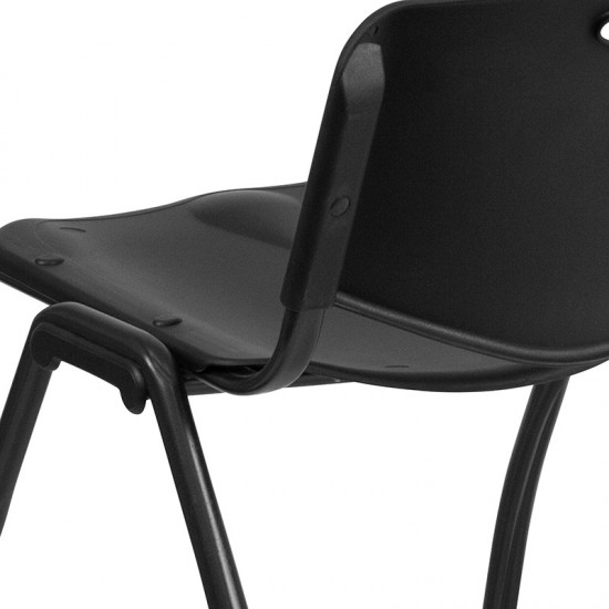 880 lb. Capacity Black Plastic Stack Chair