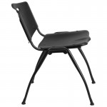 880 lb. Capacity Black Plastic Stack Chair