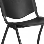 880 lb. Capacity Black Plastic Stack Chair