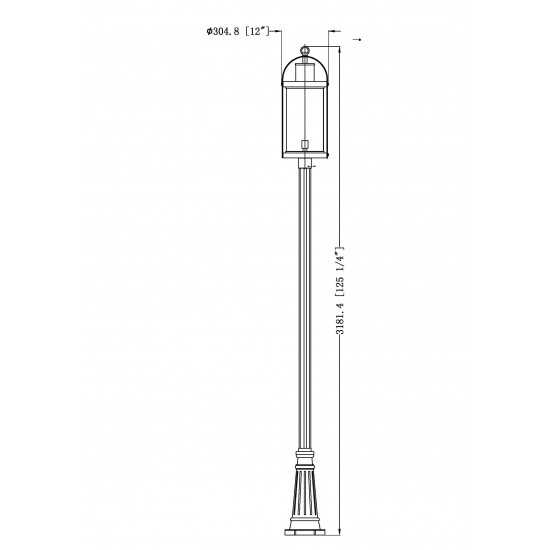 Z-Lite 1 Light Outdoor Post Mounted Fixture