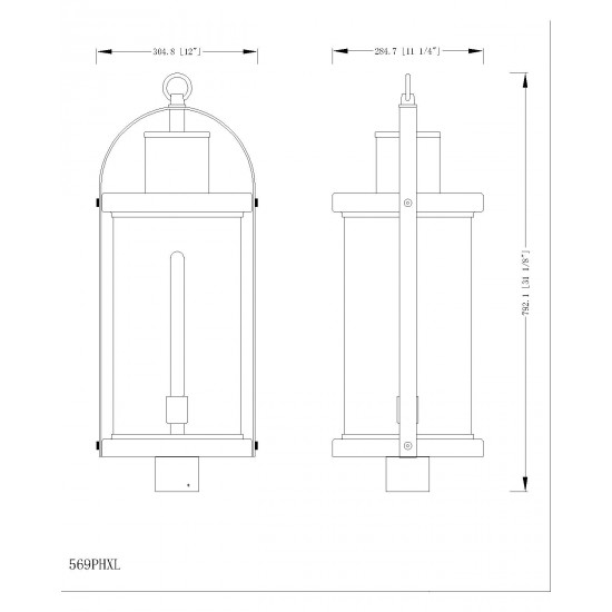 Z-Lite 1 Light Outdoor Post Mount Fixture