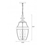 Z-Lite 3 Light Outdoor Chain Mount Ceiling Fixture