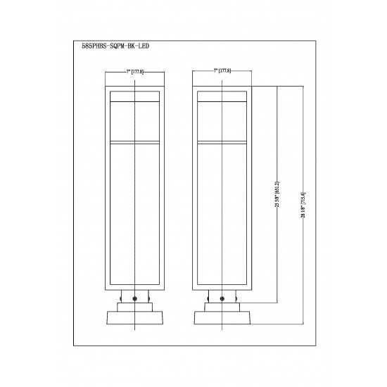 Z-Lite 1 Light Outdoor Pier Mounted Fixture