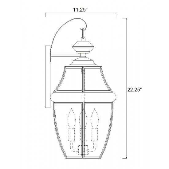 Z-Lite 3 Light Outdoor Wall Sconce