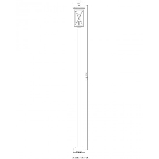 Z-Lite 1 Light Outdoor Post Mounted Fixture