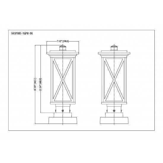 Z-Lite 1 Light Outdoor Pier Mounted Fixture