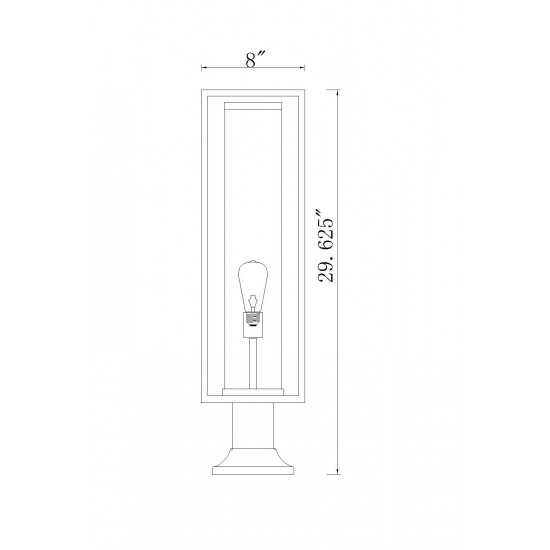Z-Lite 1 Light Outdoor Pier Mounted Fixture