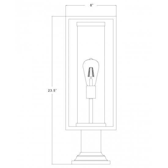Z-Lite 1 Light Outdoor Pier Mounted Fixture