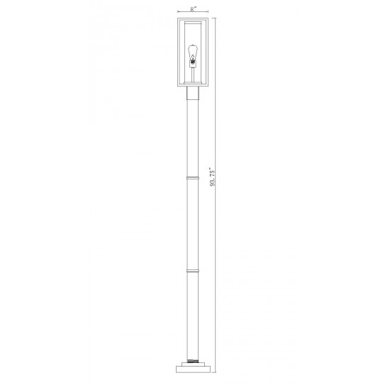 Z-Lite 1 Light Outdoor Post Mounted Fixture
