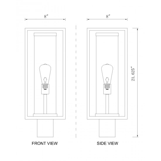 Z-Lite 1 Light Outdoor Post Mount Fixture