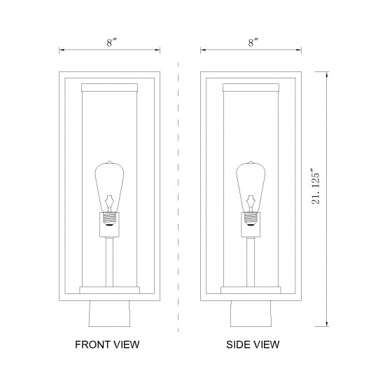 Z-Lite 1 Light Outdoor Post Mount Fixture