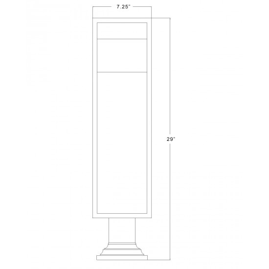 Z-Lite 1 Light Outdoor Pier Mounted Fixture