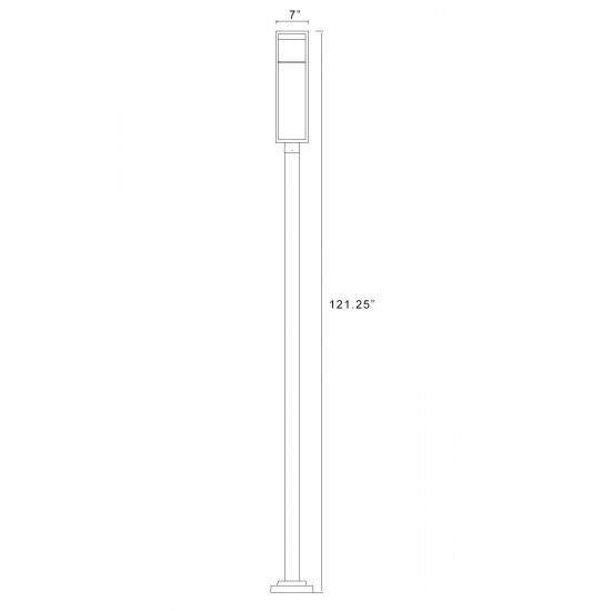 Z-Lite 1 Light Outdoor Post Mounted Fixture