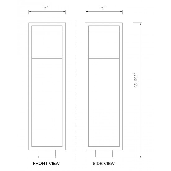 Z-Lite 1 Light Outdoor Post Mount Fixture