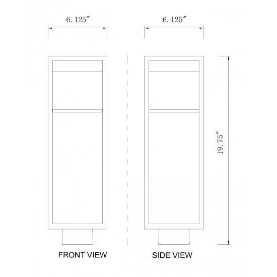 Z-Lite 1 Light Outdoor Post Mount Fixture