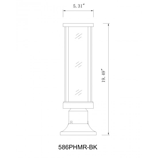 Z-Lite 1 Light Outdoor Pier Mounted Fixture