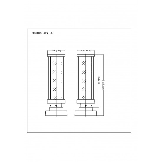 Z-Lite 1 Light Outdoor Pier Mounted Fixture