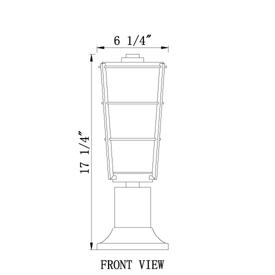 Z-Lite 1 Light Outdoor Pier Mounted Fixture