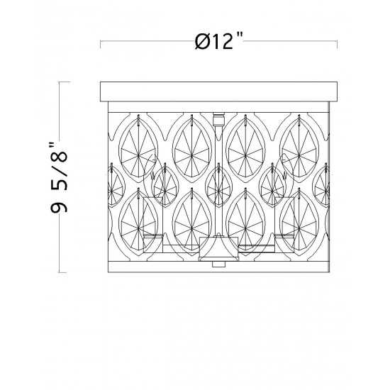 Z-Lite 3 Light Flush Mount