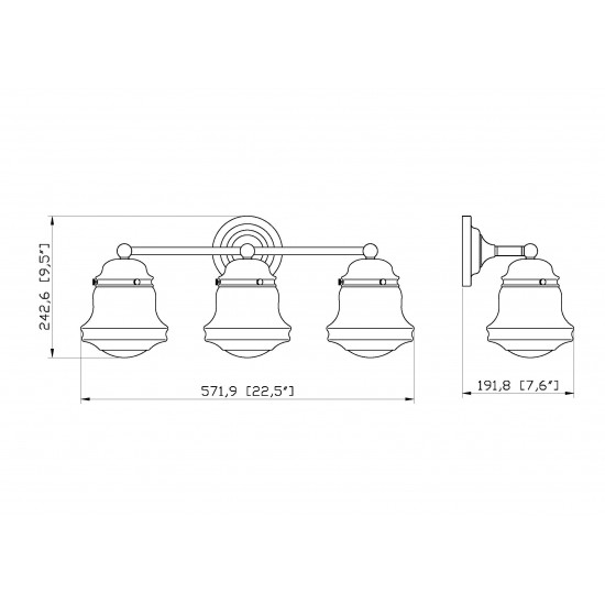 Z-Lite 3 Light Vanity